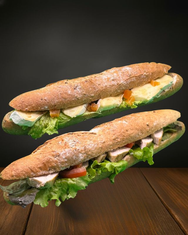 Sandwich baguette graines