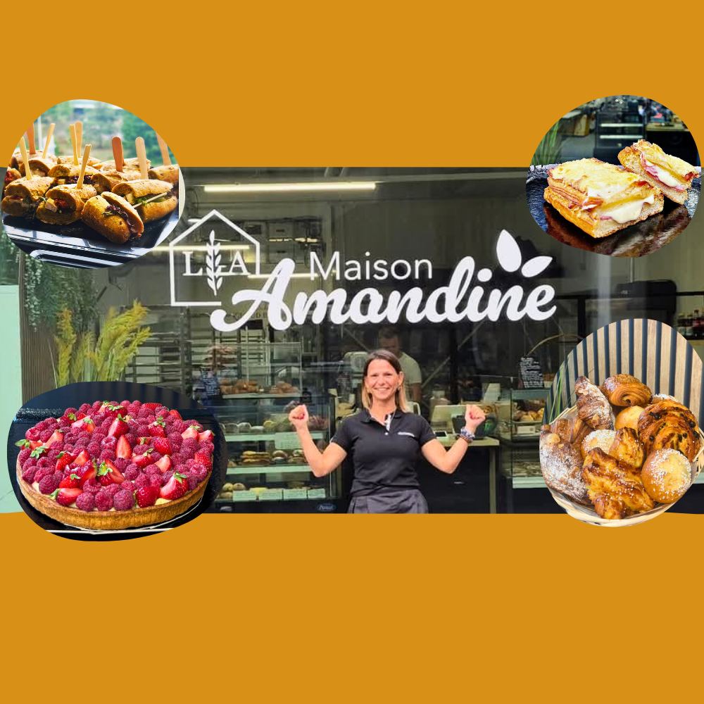 Amandine devant sa boutique Maison Amandine à Plan-les-Ouates